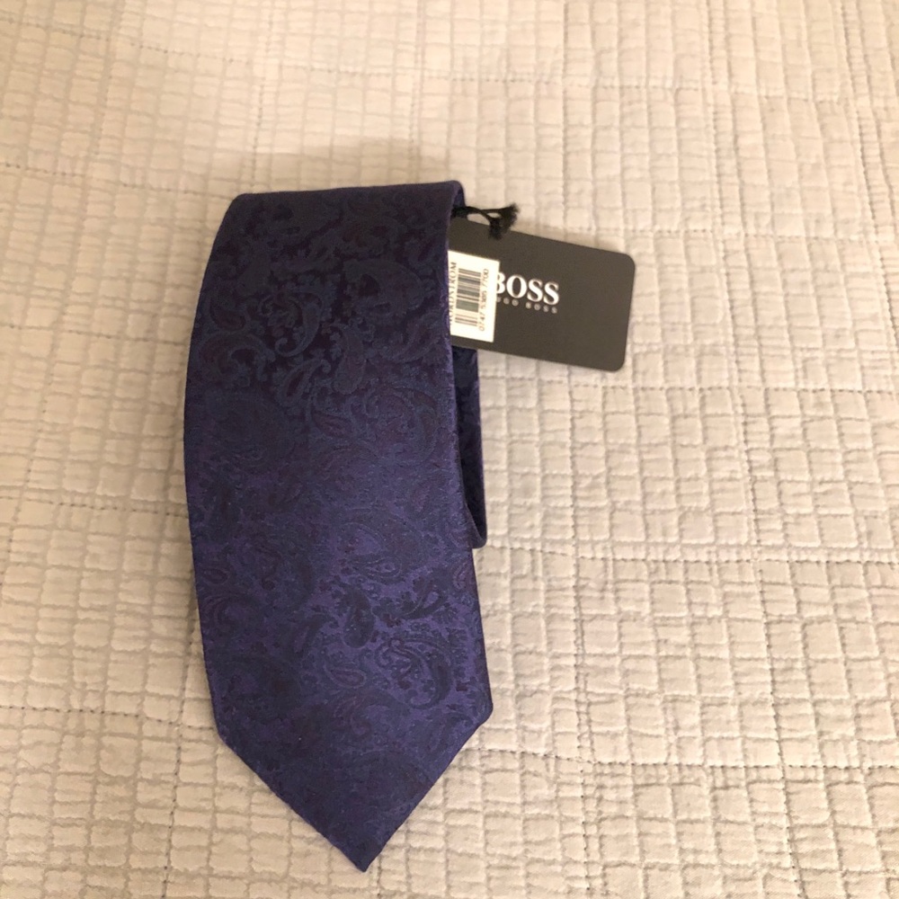 Boss Men's Deep Purple Tie